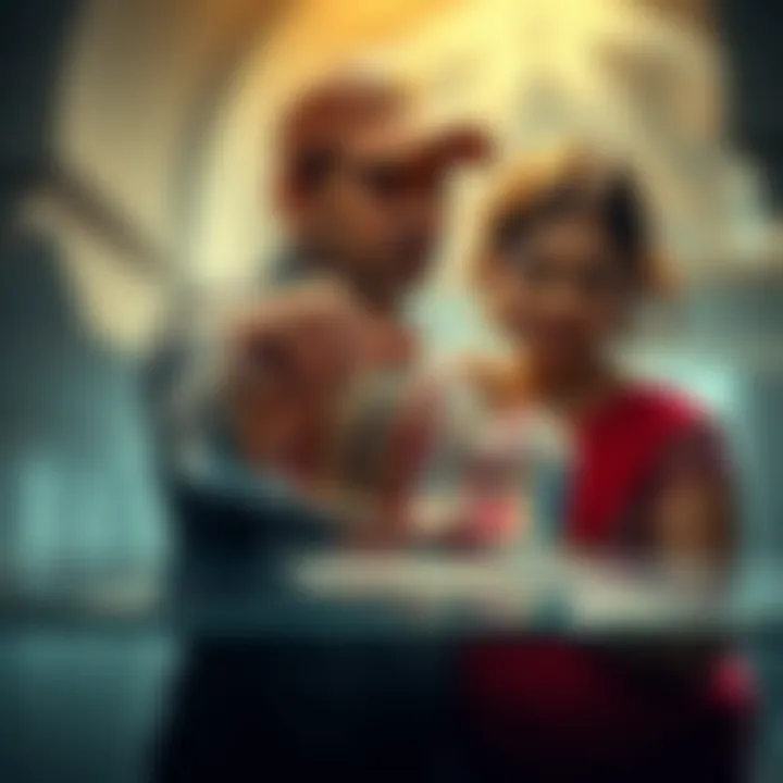 A couple finding their missing bangles in a water bottle