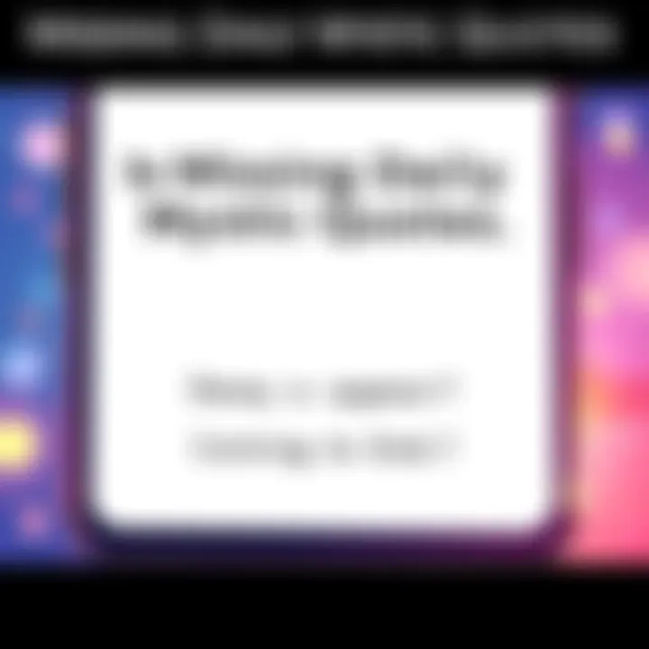 An illustration showing a phone screen with an empty space where Sadhguru's Daily Mystic Quotes used to appear, highlighting user concern.