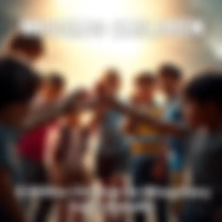 Missing Children Awareness A diverse group of children holding hands in a circle, symbolizing unity and the importance of protecting children who go missing.