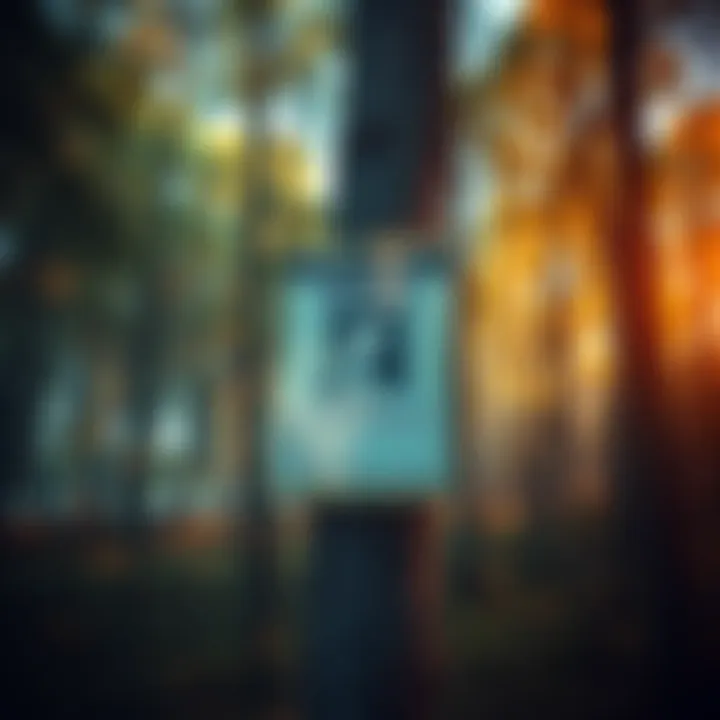 A somber scene of a missing persons poster pinned to a tree in a forest, with a faded image of an individual and contact information for tips.