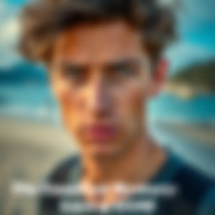 A photo of a young man in a concerned expression, set against a backdrop of blurred beach scenery, representing the disappearance of Lars Mittank in Bulgaria.