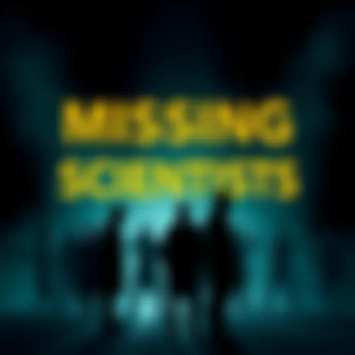 Silhouettes of scientists and engineers against a dark background, symbolizing the mystery of dead or missing individuals in science and technology fields.