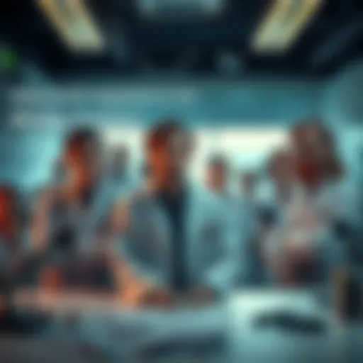 A group of scientists shown in a lab looking concerned, with documents and charts scattered around them, suggesting a search for answers.