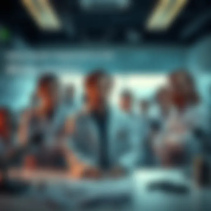 Missing Scientists A group of scientists shown in a lab looking concerned, with documents and charts scattered around them, suggesting a search for answers.
