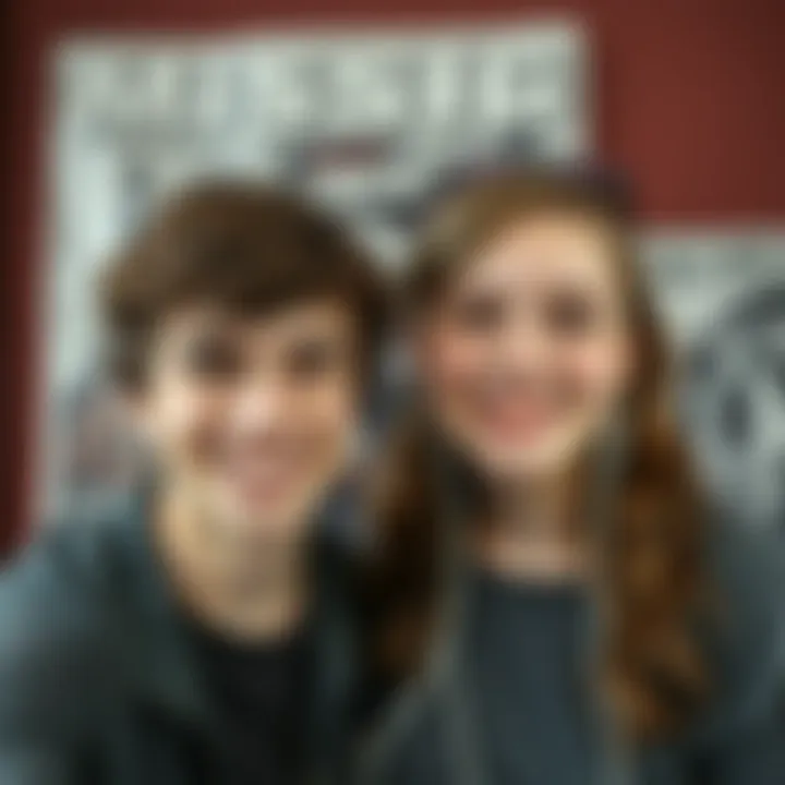 Missing Teenagers Mitchel Weiser and Bonnie Bickwit Black and white photo of two smiling teenagers, Mitchel Weiser and Bonnie Bickwit, with a concert poster in the background