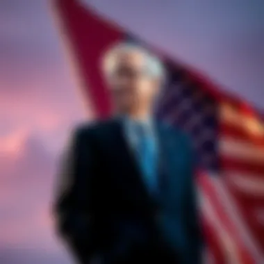 Mitch McConnell standing with an American flag, reflecting on the holiday, amidst speculation about his health.