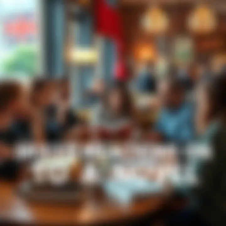 People discussing a new novel in a cozy café, some expressing excitement while others look skeptical.