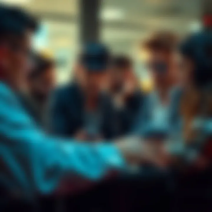 A group of forum moderators discussing flagged posts, showing frustration and concern about unusual content being labeled as mental health issues.