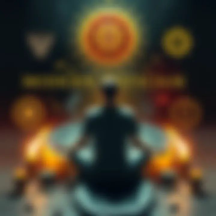 Modern Hermeticism and Gnosticism A person meditating with symbols of Hermeticism and Gnosticism around them, representing their philosophies