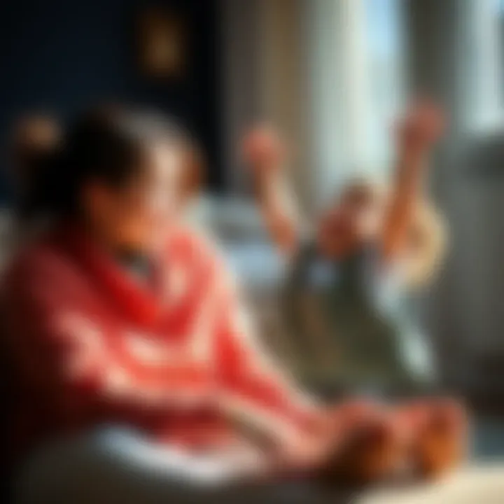 Mom and Aries Child A mother playing with her energetic Aries child, showcasing their lively interaction and joyful spirit.