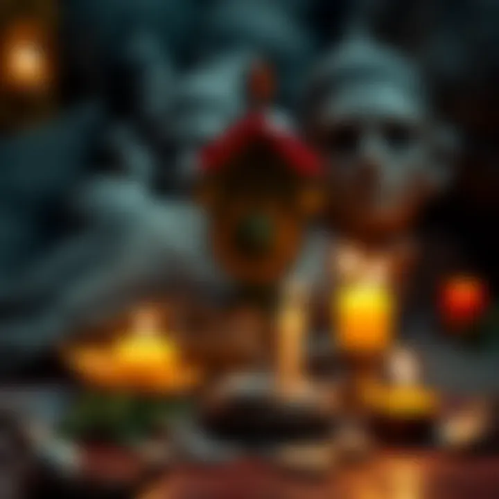 Mystical Money Recovery Spell A serene scene depicting a mystical spell being cast, with candles, herbs, and coins around, symbolizing financial recovery and empowerment