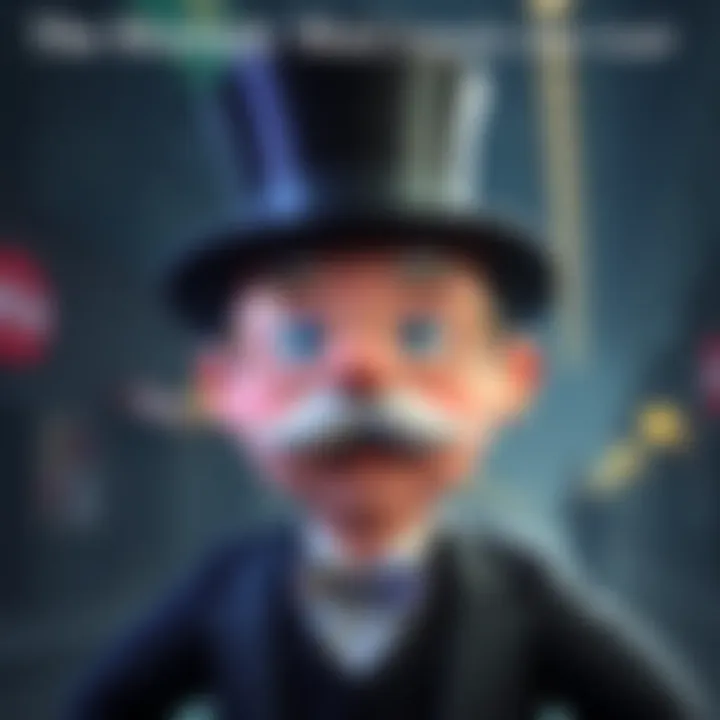 A cartoon character resembling the Monopoly Man, depicted with a top hat and monocle, looking surprised