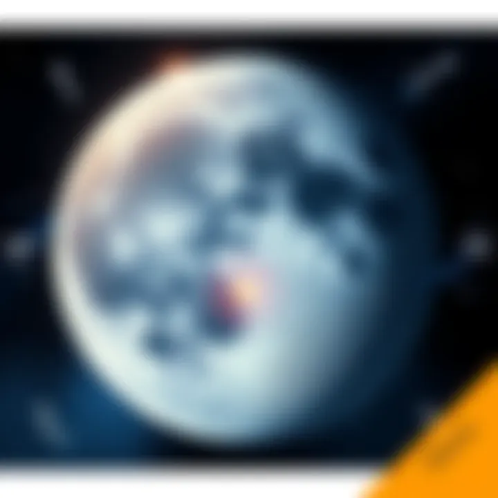 Illustration of the Moon with zodiac symbols representing emotional sensitivity and personal growth