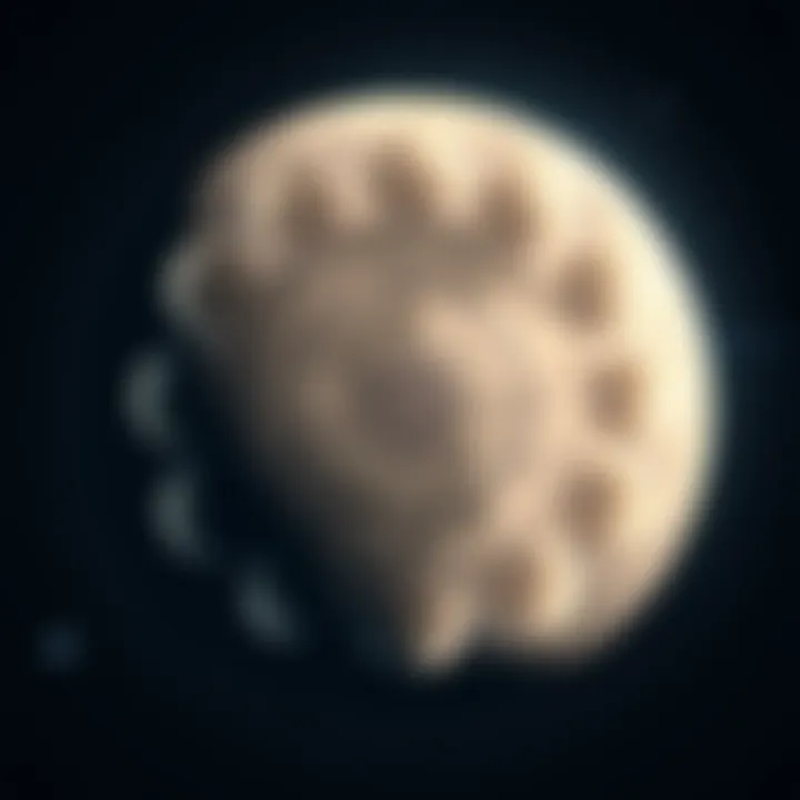 Illustration of the Moon phases and an astrology chart showing the Navamsa (D9) layout, symbolizing emotional events in life.