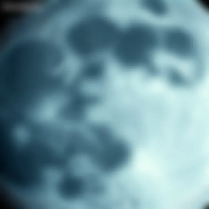 High-quality moon photo A detailed photo of the moon showing craters and surface texture