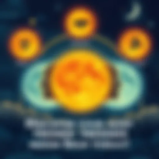 Illustration showing different moon signs with stress indicators, representing how each sign manages pressure.