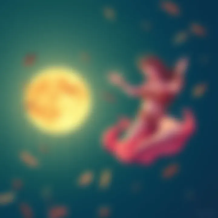 A vibrant illustration showing the Moon and Venus in alignment, symbolizing financial flow and spending. The Moon glows softly, while Venus shines bright, surrounded by symbols of money and luxury.