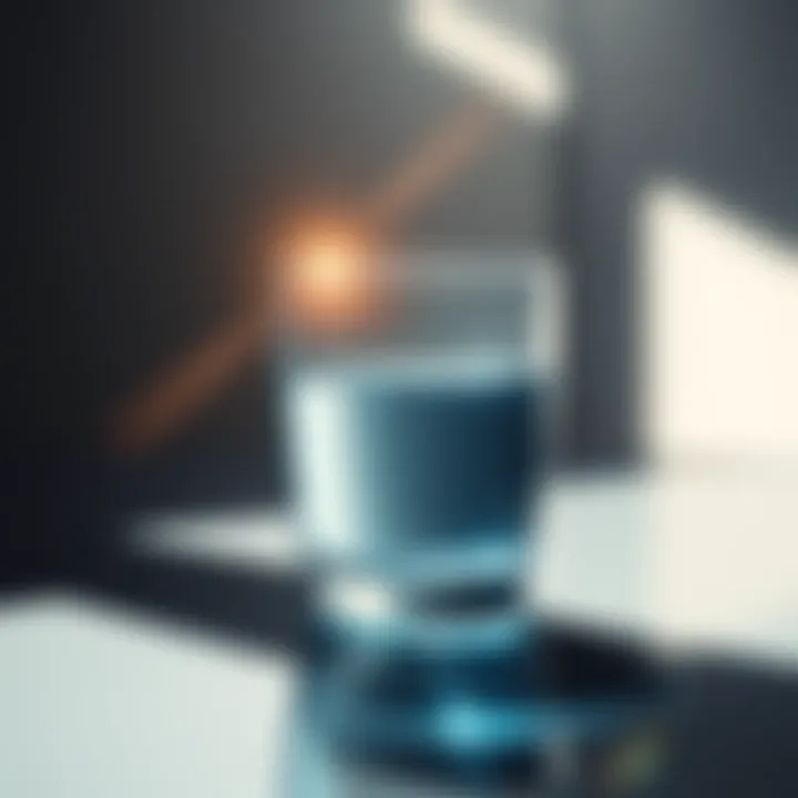 Moon Water in Sunlight A glass of moon water sitting under bright sunlight with a soft glow around it.