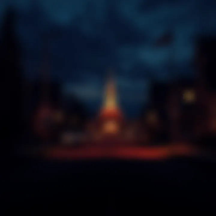 A darkened street in Orem, Utah, with shadows hinting at secrets and intrigue surrounding the murder of Charlie Kirk.