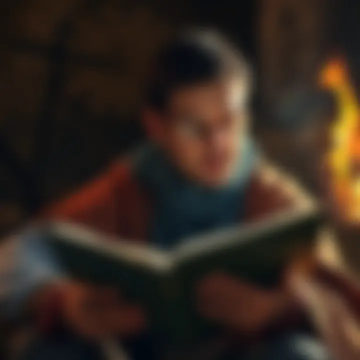 A thoughtful Mormon person reading ancient texts, reflecting on Gnosticism and spiritual beliefs.