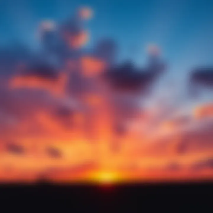 A beautiful sunrise with a bright sky, symbolizing the start of a productive week.