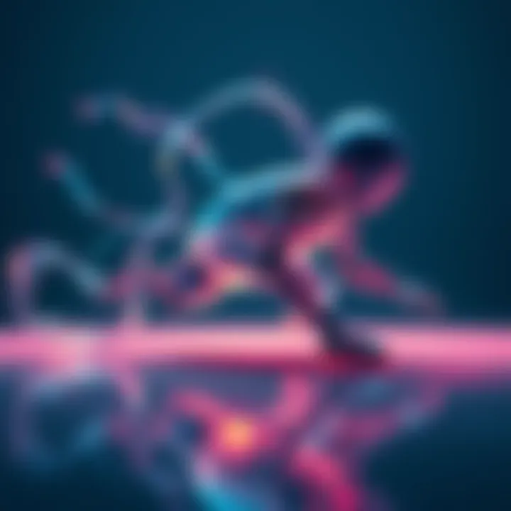 A gel robot changing shape and moving fluidly across a surface, showcasing its unique flexibility and design.