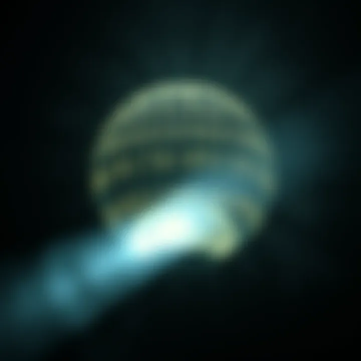 Disturbing Morse Code Message An illuminated orb transmitting a Morse code signal with ominous implications.