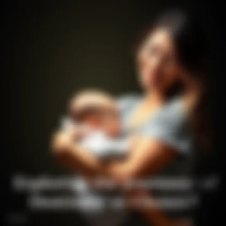 A joyful mother holding her baby close in a warm embrace, symbolizing the bond of motherhood and love.