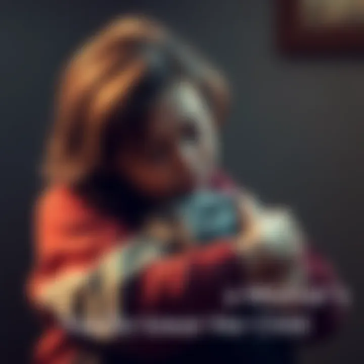 A mother comforts her child during a moment of emotional turmoil, showing compassion and support.