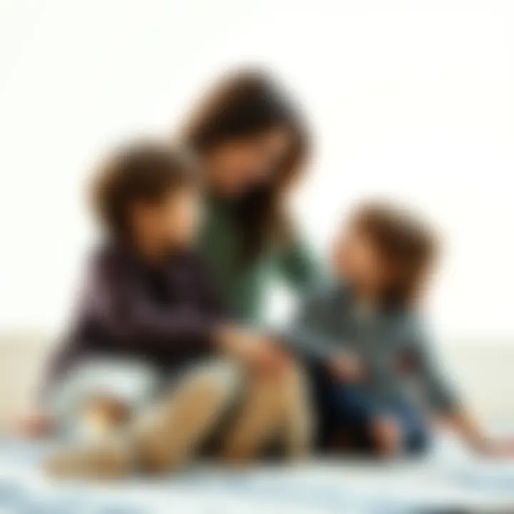 A mother and child sitting together, engaged in a heartfelt conversation, showing emotions and understanding, representing healing in their relationship.