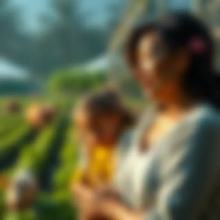 A poignant moment between a mother and daughter, embracing their vegan beliefs while contemplating the emotional ramifications of agriculture.