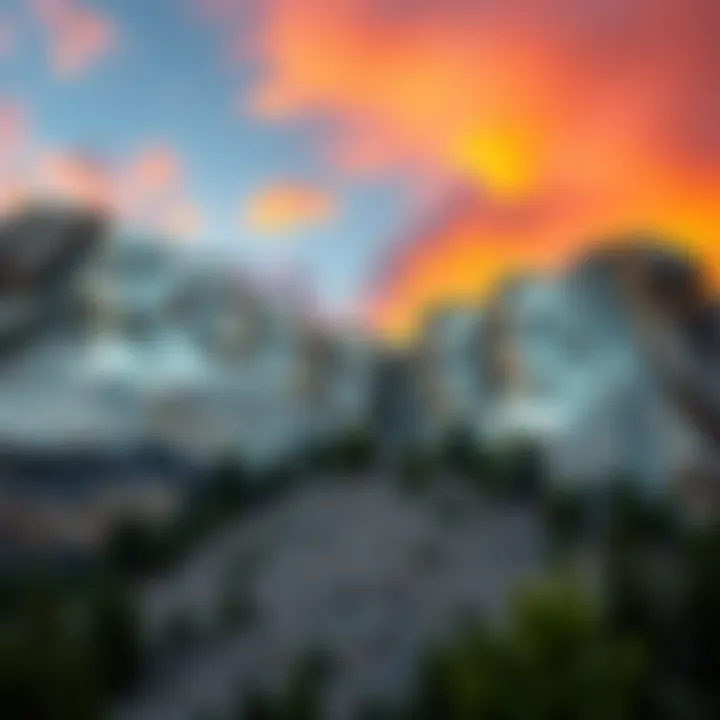 A view of Mount Rushmore showing the faces of four presidents with the surrounding landscape, referencing the Six Grandfathers legend