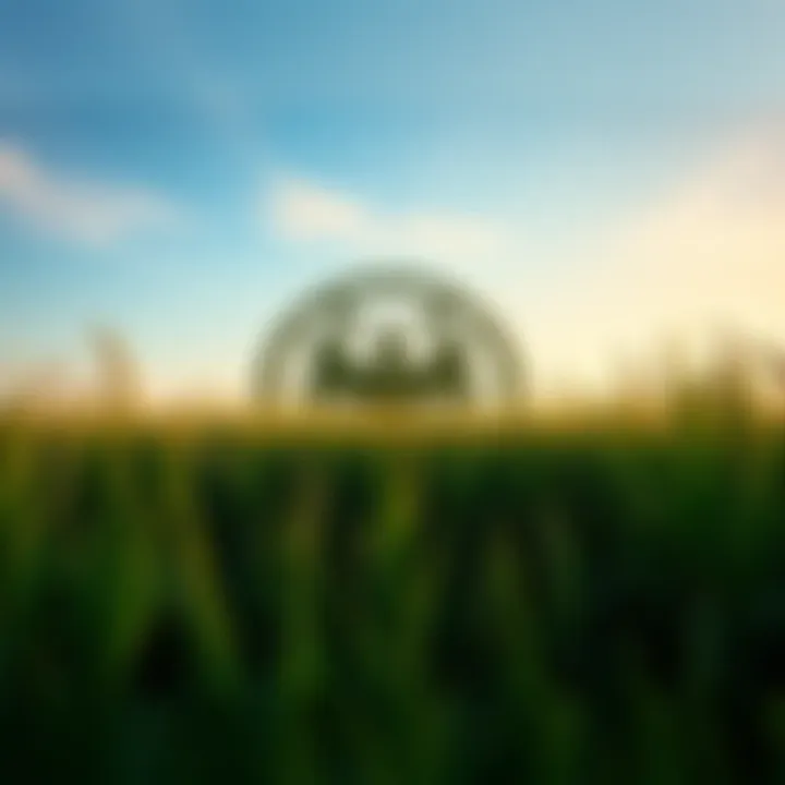 The Mowing Devil Crop Circle A circular crop formation resembling a devil figure, surrounded by tall crops under a clear sky