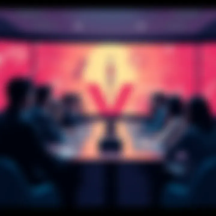 People discussing the reasons behind the push for mRNA vaccines in a meeting setting