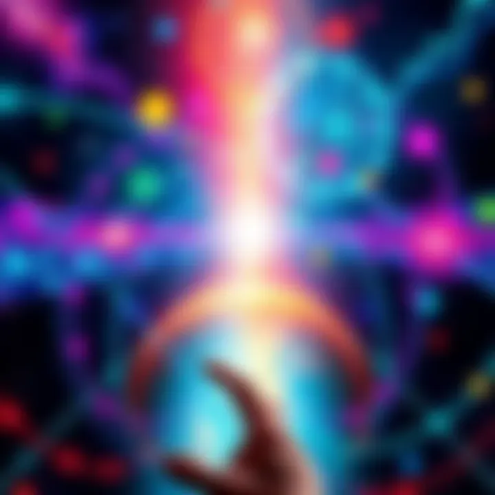 Various colorful universes with different mathematical symbols representing multiple realities