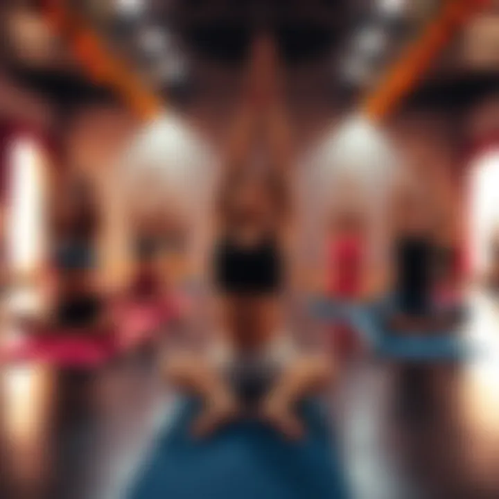 A group of people practicing yoga in a Mysore session, showcasing intensity and energy