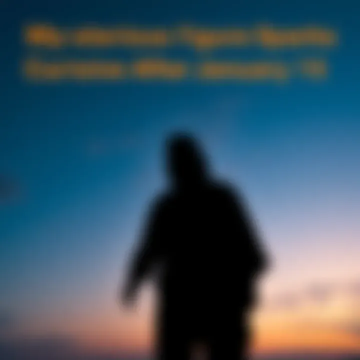 Mysterious figure in the sky A dark silhouette appears against the twilight sky, intriguing viewers.