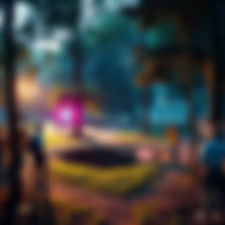 Mysterious Man-Sized Hole in Local Park A group of curious onlookers peer into a man-sized hole in a park, surrounded by trees and an air of mystery.