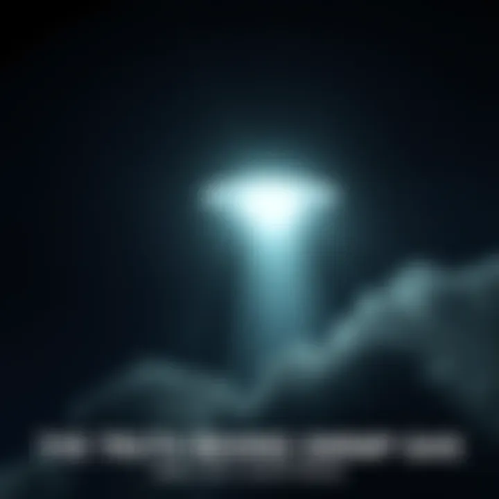 A bright light glowing in a dark sky, resembling a UFO, with clouds in the background