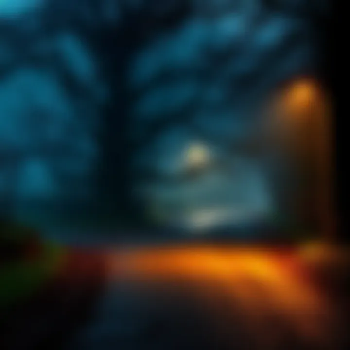 A dark, winding road in Darton, South Yorkshire, surrounded by eerie trees and mist, hinting at supernatural experiences.