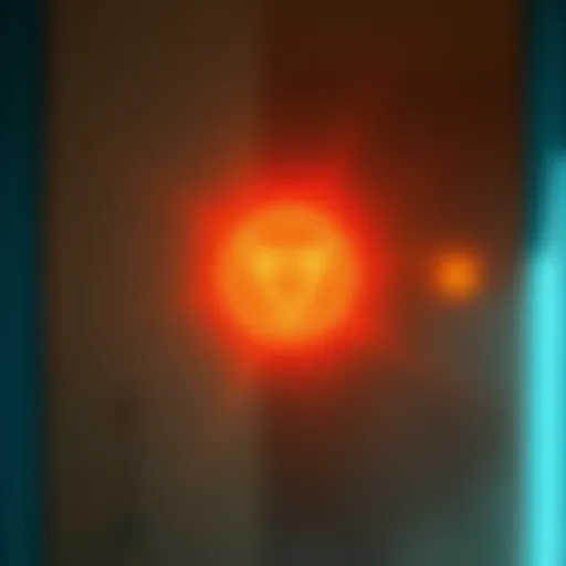 A fogged-up window with a strange sigil appearing on it, reflecting eerie light from the surroundings.