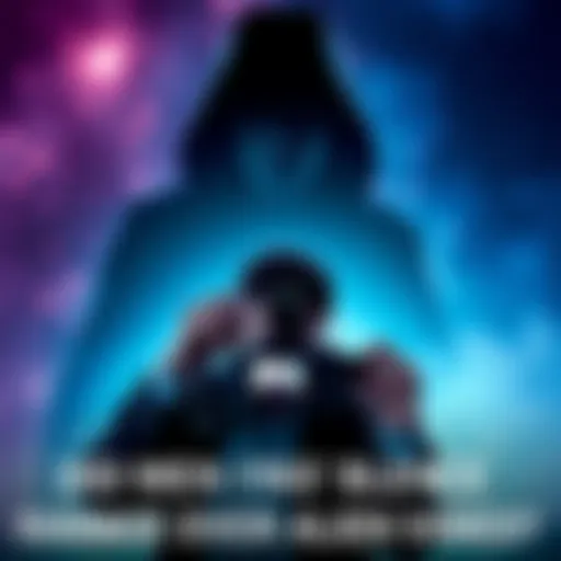 A shadowy figure watching over a person holding a video camera, with an alien figure in the background, suggesting a conspiracy.