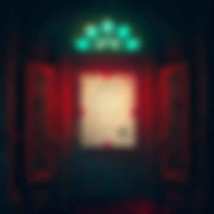 Mysterious Church Poster A poster on an abandoned church door with a QR code and cryptic invitation text.