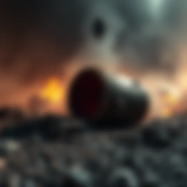 A large, mysterious cylinder is pulled from the earth, with a figure floating above it, leaving fans puzzled and questioning the scene.