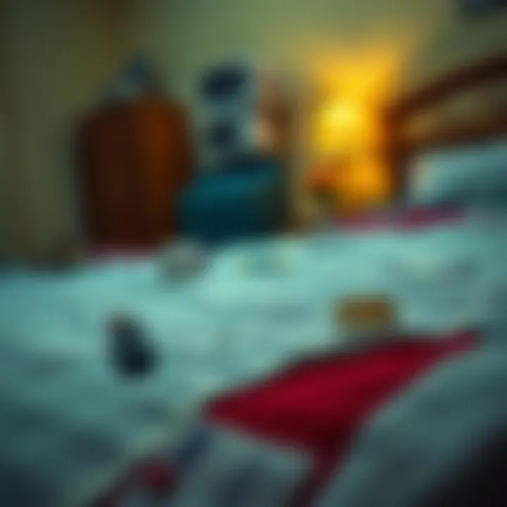 A lighter and a ring appear on a messy bedroom table, suggesting a strange occurrence.