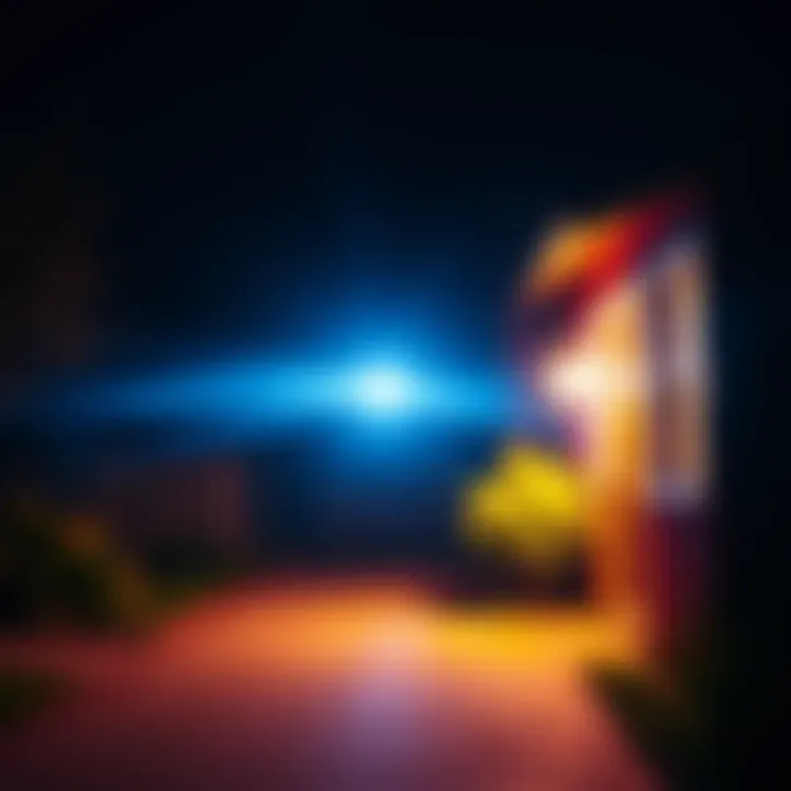 CCTV footage shows a bright light appearing outside a home