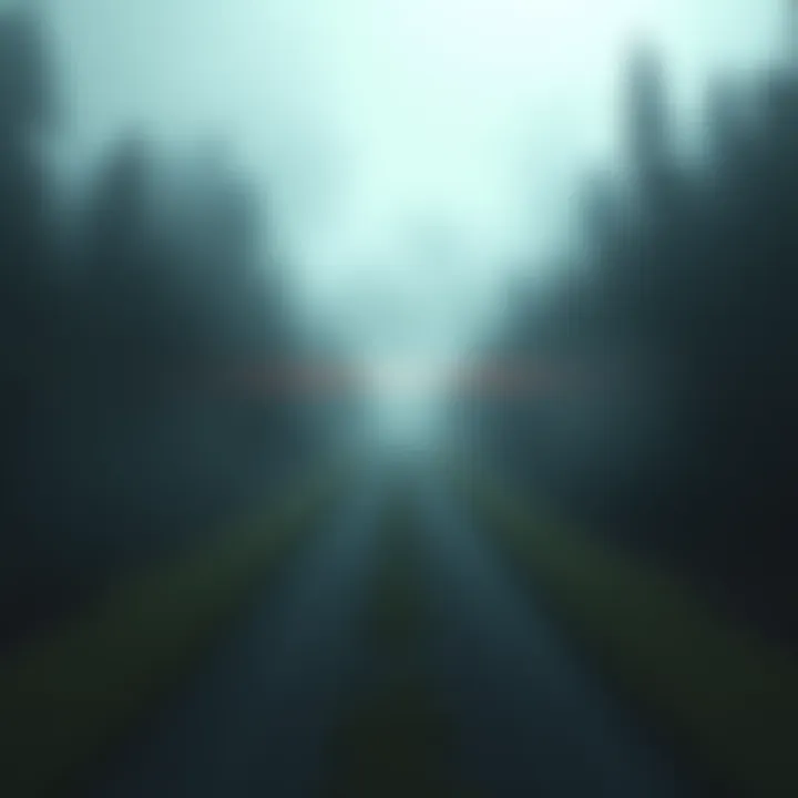 A mysterious path leading into a foggy forest, symbolizing the enigmatic nature of abduction claims