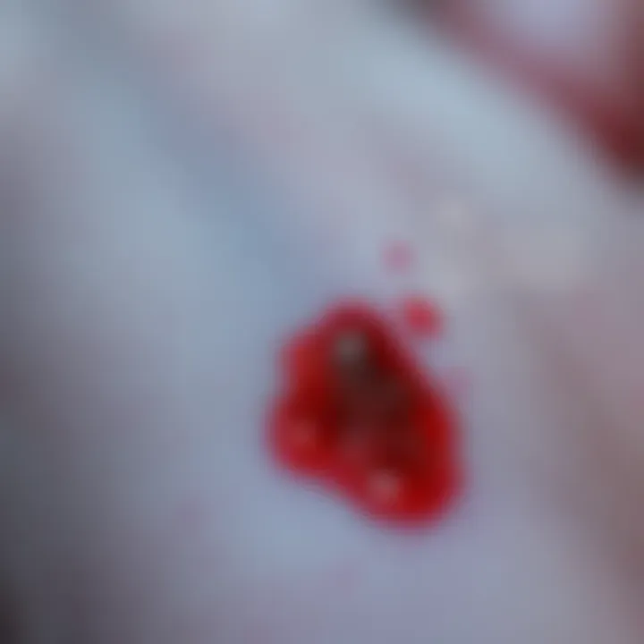 A close-up view of a mysterious red blotch on skin, inviting curiosity and intrigue.