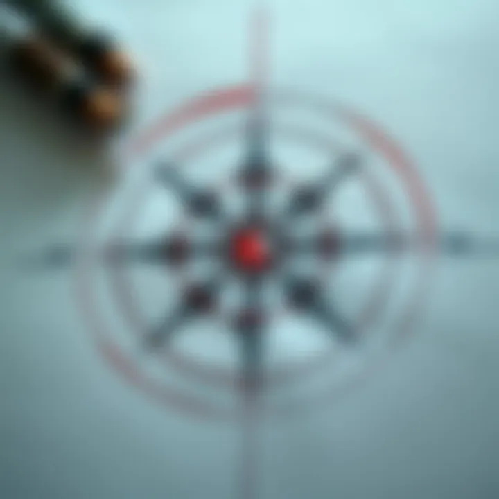 A close-up view of an intricate drawing featuring a unique sigil with various shapes and lines that spark curiosity among people.