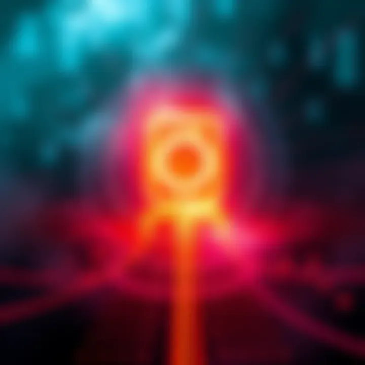 An abstract representation of enigmatic signals and thought-provoking questions.